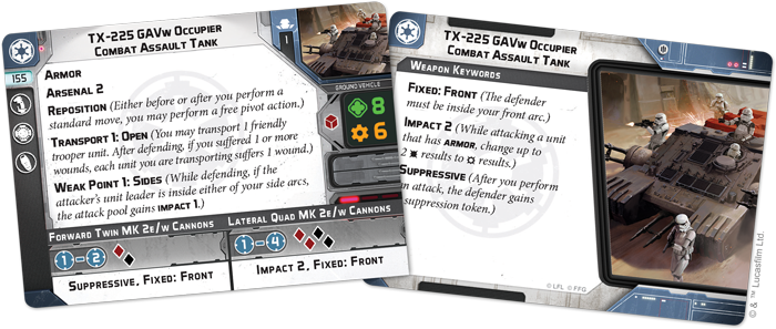 Star Wars : Legion - TX-225 GAVw Occupier Combat Assault Tank Unit Expansion